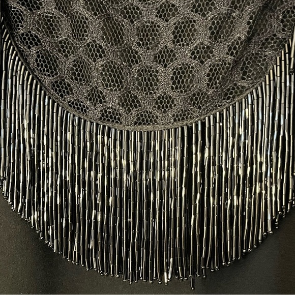 Diane Von Furstenberg | Margherita beaded little black mini dress Women’s size 2 - Picture 11 of 13